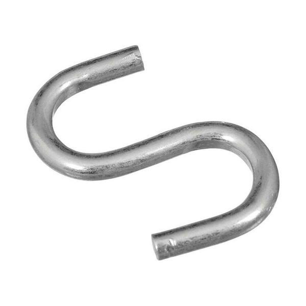 1 in. Steel Open S-Hook, Zinc Plated, 6PK, National Mfg Sales, Mfr#: 5706320